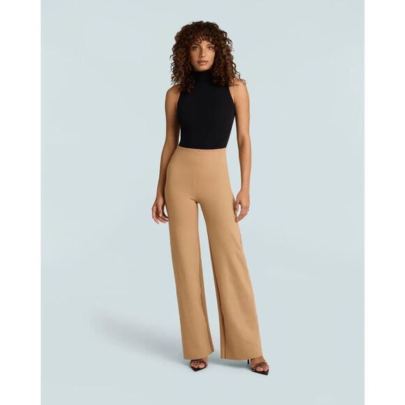 NEW Commando Wide Leg Neoprene Pant Legging in Camel Size Large - Picture 1 of 5